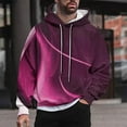 thumbnail image 1 of Sudadera con capucha para hombre, estilo casual, con cuello redondo, estampado, manga larga, blusa de poliéster, 1 of 6