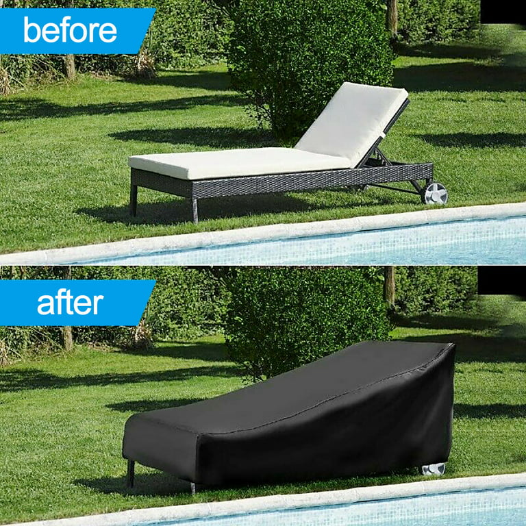  Patio Watcher 100% Waterproof Patio Lounge Chair Cover,  Durable Outdoor Lawn Patio Furniture Covers - BLack- High Back-25.5L  x32.5D x34.0H : Patio, Lawn & Garden
