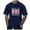 Dark Blue, variant on aDJFDGT White and Black T Shirts for Men Men's Summer Fashion Canada National Day Partial Printed T Shirt