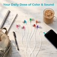 thumbnail image 5 of BlinkLLX 32 Count Multicolor Wired In-Ear Headphones for Kids Classroom, 5 of 6