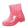 thumbnail image 3 of IEMIEMIEM Women's Short Rain Boots Ankle Rain Boots Waterproof Wide Calf 2026 Garden Shoes Lightweight Anti-Slipping Rubber Shoes for Outdoor Pink 8 Wide, 3 of 6