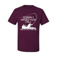 thumbnail image 2 of Missed Your Call Fishing Line Joke Fishing Men's Graphic T-Shirt, Maroon, Small, 2 of 3