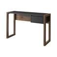 thumbnail image 6 of Modern Fluted Drawer Dark Walnut Writing Desk by Walker Edison, 6 of 10