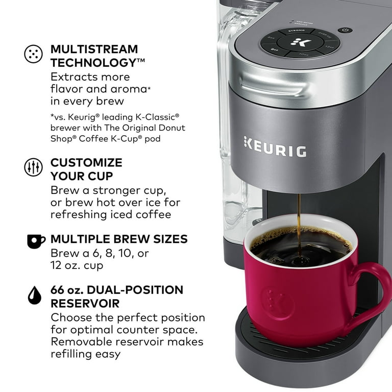 Keurig K-Supreme Single Serve Coffee Maker, Gray, with MultiStream