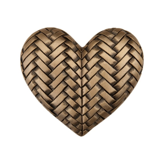 Acorn Manufacturing DQJGP Artisan Collection Woven Heart Knob, Museum Gold