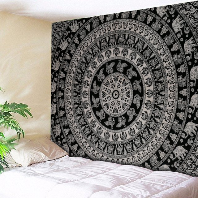 Tapiz de manta de dormir con diseño geométrico bohemio (L Mandala11) Sywqhk Libre de BPA