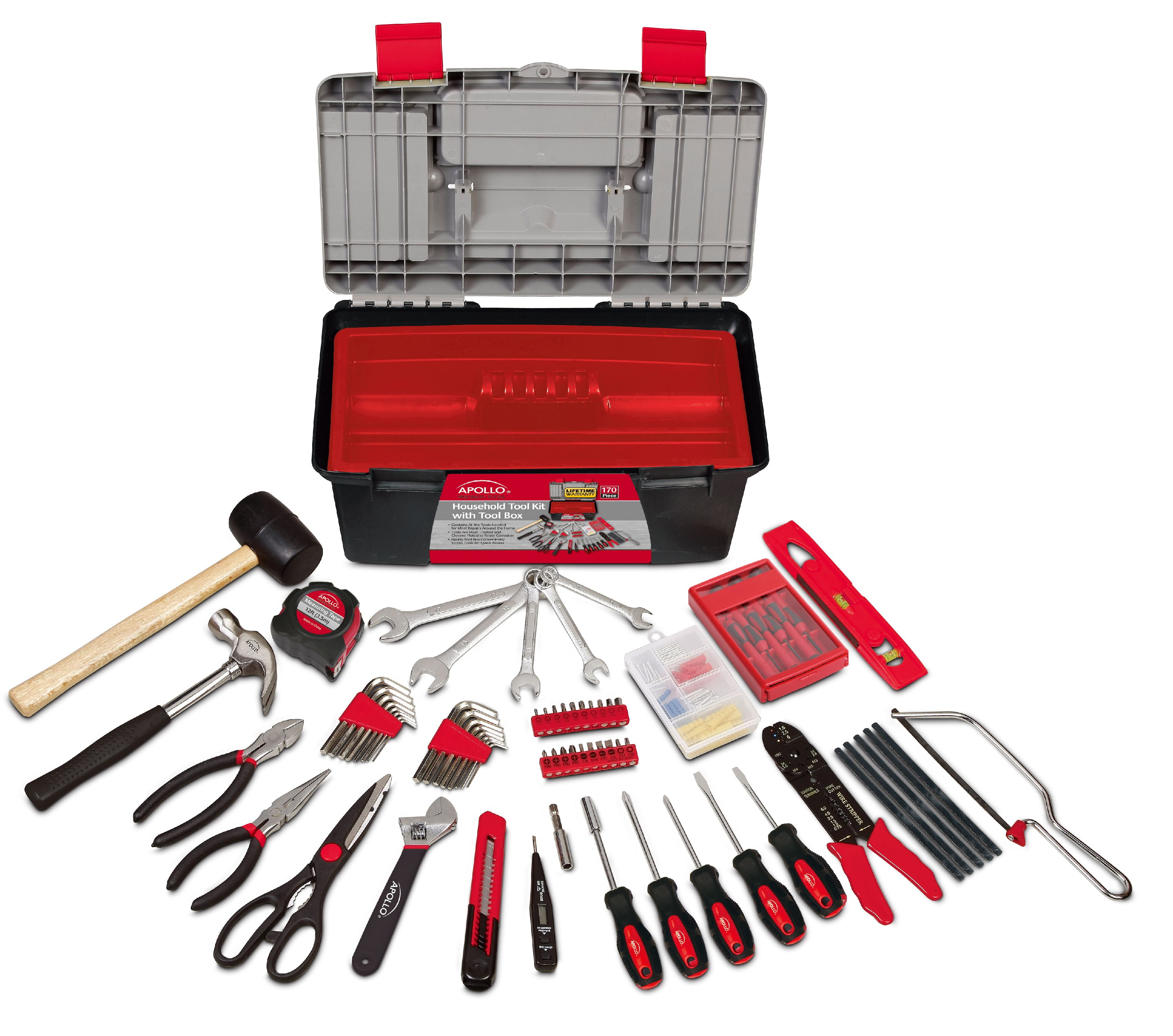 Household//Auto Repair Mechanic Tool Set with Box Details about  / 170 Pcs Home Tool Kit