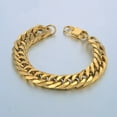 thumbnail image 6 of Mens 316L Stainless Steel Male Bracelet Wholesale Braslet Gold Silver Color Braclet Chunky Cuban Chain Link Bracelet For Man GC, 6 of 6