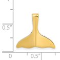 thumbnail image 2 of 14k Yellow Gold Whale Tail Fish Mermaid Slide Necklace Charm Pendant Chain Sea Life, 2 of 6