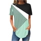 thumbnail image 2 of Fiudx Ofertas Del Día Blusa de Manga Corta Vendida a La Moda para Mujer, Blusas Informales con Cuello Redondo, 2 of 3