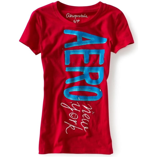 Aeropostale Aero New York playera gráfica para mujer, rosa, XS