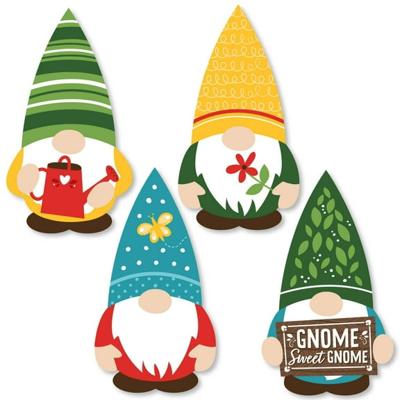 Big Dot of Happiness Garden Gnomes - DIY Shaped Forest Gnome Party Cut-Outs - 24 Count