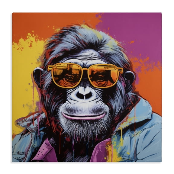 Stupell Industries Contemporary Modern Urban Gorilla Canvas Art, 24 x 24, by Irena Orlov