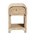 thumbnail image 3 of Baxton Studio Magni Modern Bohemian Natural Brown Rattan 1-Drawer Nightstand, 3 of 10