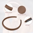 thumbnail image 3 of Unique Bargains 2 Pcs Solid Simple Silk Headbands Fashion Hair Accessories for Women White Light Coffee 0.59" Wide, 3 of 7
