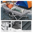 thumbnail image 3 of Foldable Camping Cots for Adults, Double Layer 1200D 500lb Loading Cot for Sleeping, Heavy Duty Guest Bed with Mattress Carrying Bag (1, Plus Size- Grey), 3 of 6