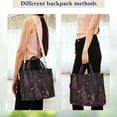 thumbnail image 4 of FORMRS Womens Corduroy Tote Bag Crossbody Shoulder Handbag with Pocket, Dark Purple Floral Pattern, 4 of 7