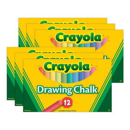 Crayola Colored Drawing Chalk, 12 Colors Per Pack, 6 Packs