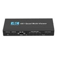 thumbnail image 1 of QJUHUNG 4K HDMI Multi-viewer 4x1 HDMI Quad Multi-Viewer Seamless Switcher 4 in 1 Out with Loop for PC, 1 of 10