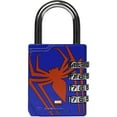 thumbnail image 1 of Performa Ultra Premium Embossed 4-Dial Combination Gym Lock - Spider-Man, 1 of 4