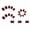 14-MJ-101, variant on Press On Nails Kit 96Pcs 4 Box With Jelly Glue, Short Square Blue Purple Pink Gradient Fake Nails, Silver Glitter Edge Floral Print Artificial Nails For Fashion Girls