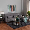 thumbnail image 6 of Baxton Studio Lanoma Slate Gray Fabric Upholstered Convertible Sleeper Sofa, 6 of 9