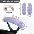 thumbnail image 6 of FKELYI Gradient Fish Scale Print 3 Pcs Office Chair Slipcover Set Armrest Cover High Back Swivel Boss Armchair Cover Home Office Docoration, Small, 6 of 6