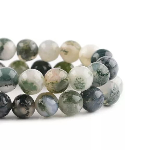 HOOUN 4 6 8 10 12mm Natural Treeline Agate Stone Strand Loose Beads DIY Jewelry Making-12mm-Treeline Agate
