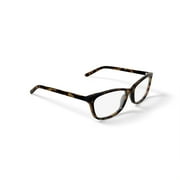 Walmart Womens FM17095 Demi Square Prescription Eyeglasses with Case, Brown Tortoise