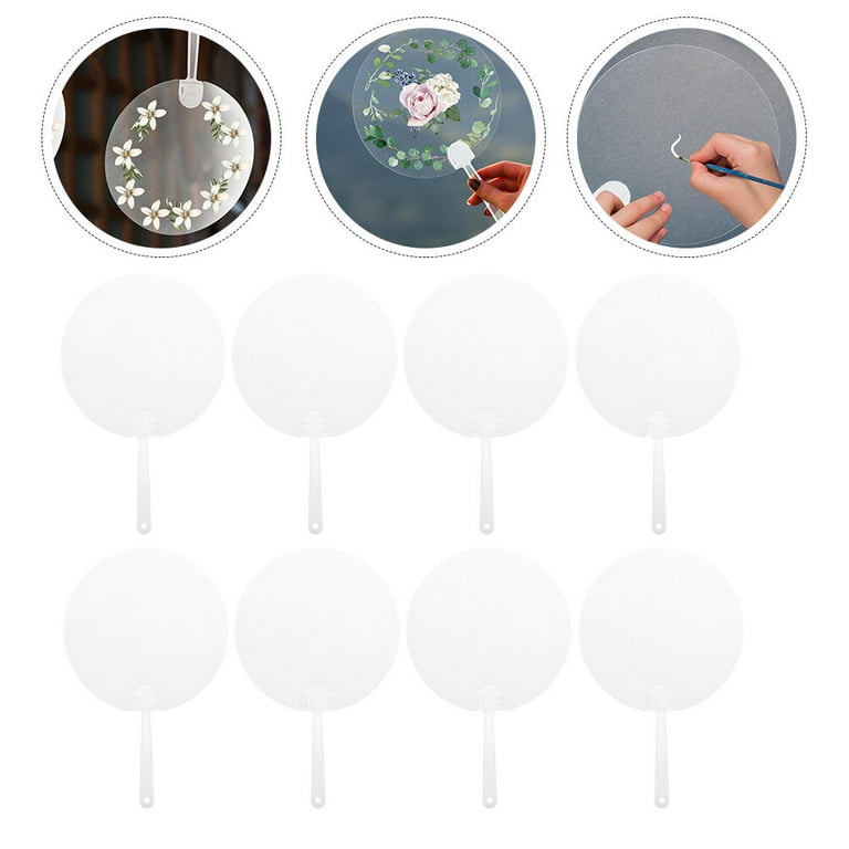 Round foldable fan for printable 10pcs