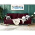 thumbnail image 6 of Koby Home Sectional Sofa Sleeper Couch 3-Seater Sofas 70" Couches for Living Room Burgundy Red, 6 of 7
