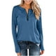 thumbnail image 3 of Ropa de trabajo,Blusa informal de poliéster con cremallera para mujer, manga larga, cuello redondo, ajuste suave y cómodo, uso diario, sopatenor, 3 of 9