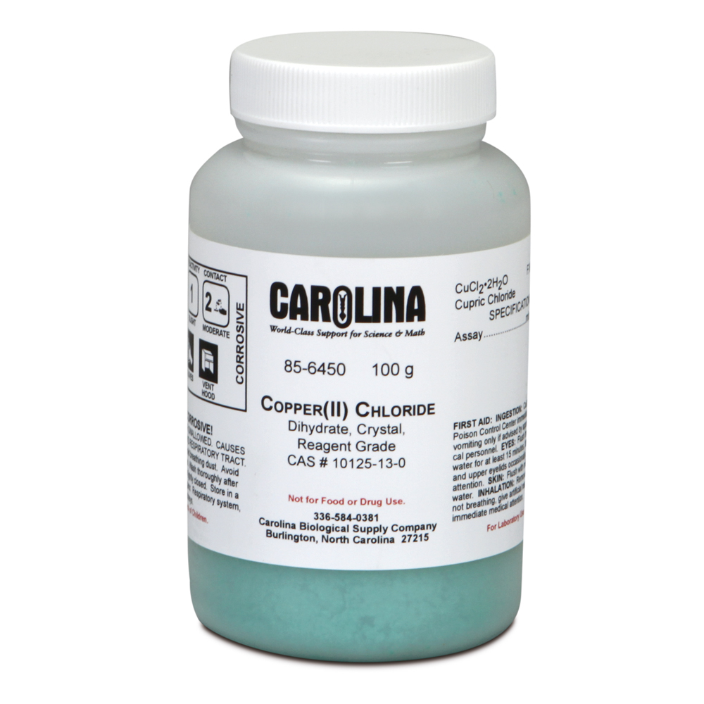 Cupric Chloride, Dihydrate, Reagent Grade, 100 G