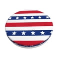 thumbnail image 2 of Lsque American Patriotic Stars And Stripes Round Bar chair cushion covers Velvet Fabric Premium Comfort Protects from Scratches and Stains for 14-17 Inch Chair- 13 inch, 2 of 7