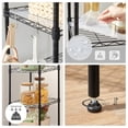 thumbnail image 4 of SONGMICS Estantería de Cocina, Estantería de 5 Niveles, 8 Ganchos, 30 x 40 x 121 cm, Metal, Altura Ajustable, Negro, 4 of 5