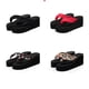 thumbnail image 5 of Tacones altos Plataforma Zapatillas Moda Chanclas Pendiente antideslizante Resort Beach Sandalias anudadas negras para mujeres (Tamaño 38), 5 of 6