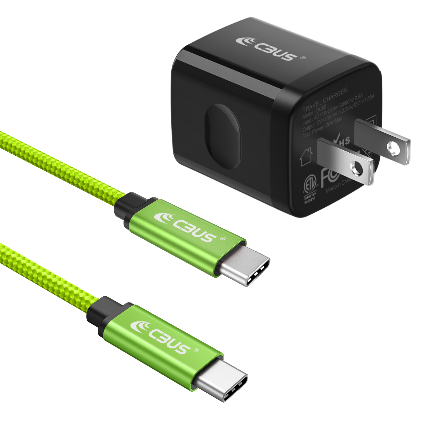 Cbus Wireless 20W USB-C Charger with 10-Foot Cable, Green photo 3