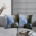 thumbnail image 5 of Set of 2 Blue Brown Painting Throw Pillow Covers Beige Office Contemporary Abstract Modern Design Retro Decorative Pillow Case Home Decor Standard Square 18x18 Inch Cushion Pillowcase, 5 of 6