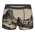 thumbnail image 5 of Uemuo Western Desert Cowboy Pattern Men's Boxer Briefs,Trunk Anti-Chafing,Comfortable, Durable, and Stylish Underwear-Small, 5 of 9
