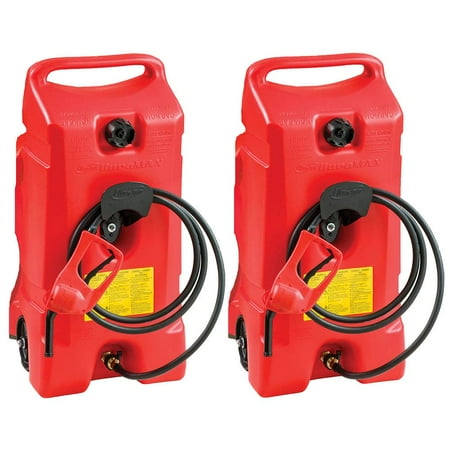 Scepter Flo N Go DuraMax 14 Gallon Portable Gas Fuel Tank with Pump (2 Pack)