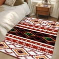 thumbnail image 4 of Area Rugs 2.7'x5', Red Black Boho Carpet for Living Room Bedroom Dining Room, Vintage Abstract Art Ethnic Tribe Throw Kitchen Rugs Non Slip Washable Rectangle Indoor Outdoor Rugs, 4 of 8
