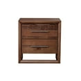 thumbnail image 2 of Lofton 2-drawer Mocha Brown Wood Nightstand, 2 of 4