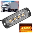 thumbnail image 1 of Led 12V 4LED Side Warning Lamp Yellow Light High Brightness IPX-4 Waterproof for Car Motorcycle Truck, 1 of 8