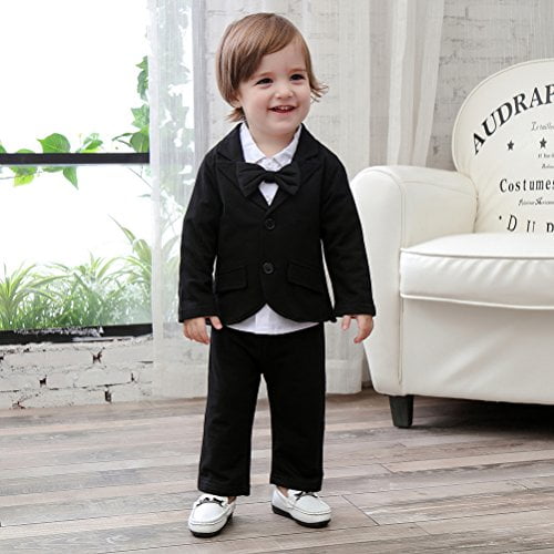 May s Baby Boys Blazer Long Sleeves Shirts Pants Gentleman Suit 3 Pieces Sets