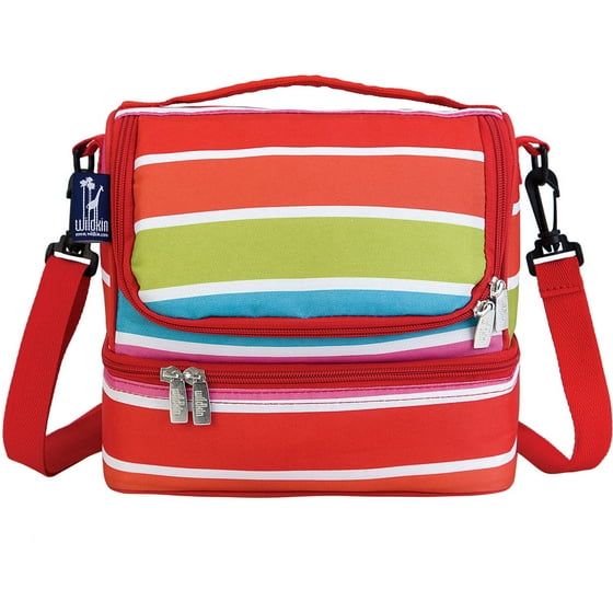 Wildkin Bright Stripes Two Compartment Lunch Bag