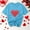 Blue, variant on Women's Love Heart Graphic Tee - V-Neck Valentine T-Shirt Comfy Casual Blouse Gift