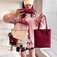thumbnail image 5 of PRIYAL Aesthetic Color Contrast Travel Backpack, Large Capacity Flap Backpack Japanese Preppy Style Perfect for Travel, 5 of 9