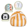 thumbnail image 2 of Majestic Home Yellow Vertical Stripe Small Classic Bean Bag, 2 of 5