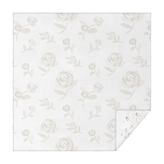 42x42 Inch Waterproof Square Tablecloth, Thickened Polyester Table Cover for Dining & Parties, Floral Print