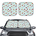 thumbnail image 2 of Windshield Sun Shade, Red Pepper Cute Foldable Car Sun Shade Windshield For Front, 2 Pieces, 2 of 4